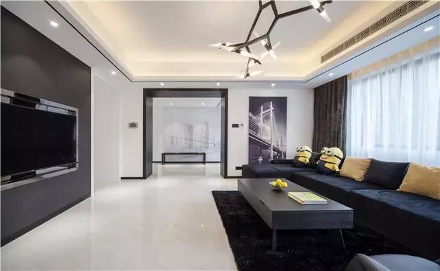 干净利落的现代简约风格装修，黑白搭配完美设计方案！