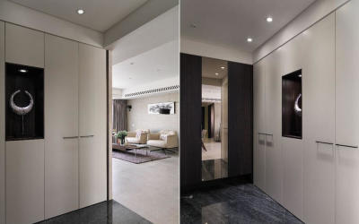 现代感超强的简约风格装修案例，开放式客餐厅时尚而干练！