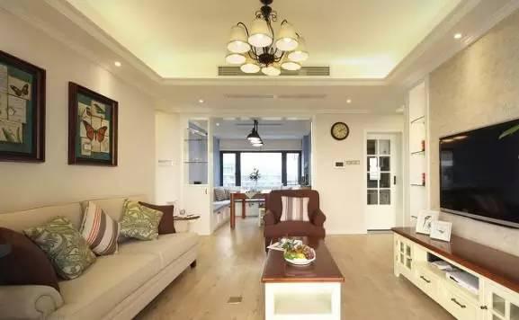 非常简洁清新的美式风格三房装修，小餐厅设计太完美！