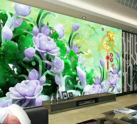 用翡翠做电视背景墙,这样的客厅装修才是真土豪!