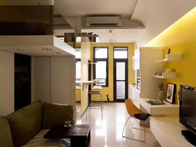 33平米单身公寓装修简约明亮,都市单身白领族的幸福生活!