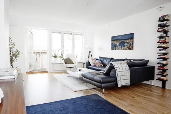 没有吊顶的客厅装修更耐看,灰白色调北欧风格好温馨!