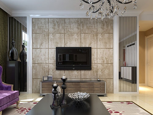 豪华大气上档次,瓷砖电视背景墙你要不要挑一套?
