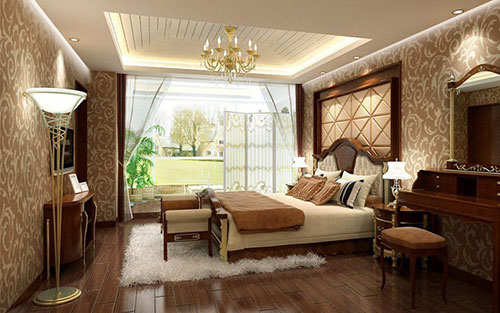 给了设计费就是不一样，欧美风格卧室装修效果图！