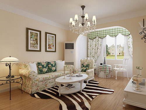 喜欢自然的你不可错过的田园风格客厅装修效果图!