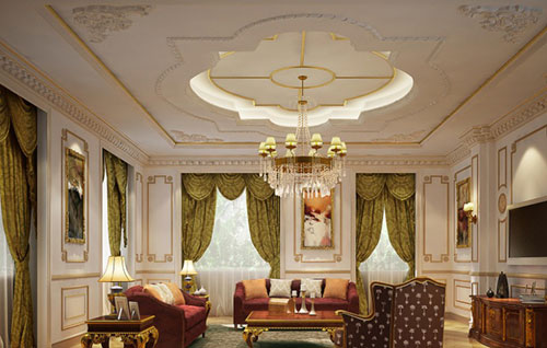 同学家要装修,让我找几个客厅吊顶装修案例,最后选择了第六款!