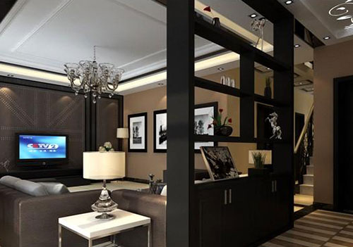 客厅隔断用博古架吧,彰显中国古典文化!你会喜欢吗?