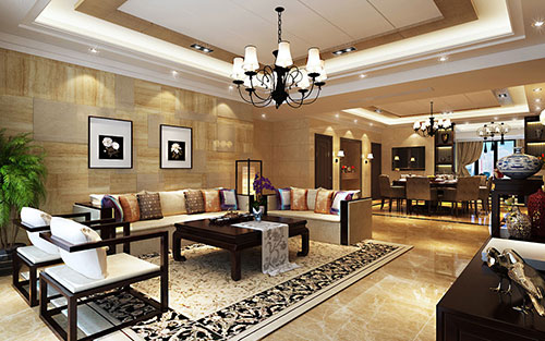 新中式客厅装修效果图,准备装修的你记得收藏了!