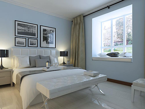 卧室装修简单刷白一样光彩照人