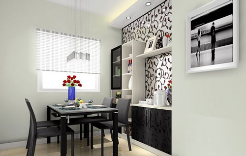 冷色调的餐厅装修案例!