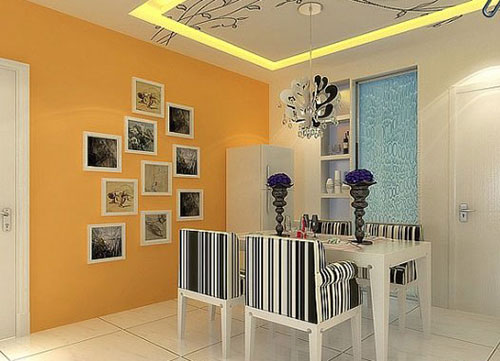 暖色调的餐厅装修案例!