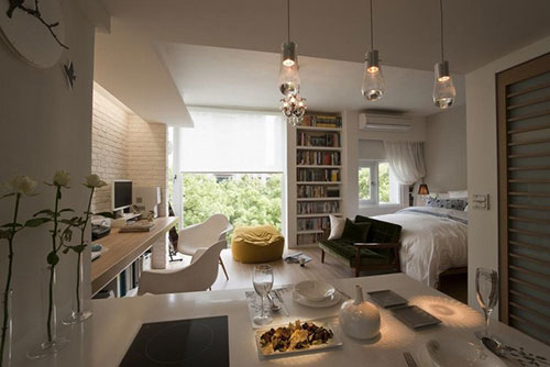 一线城市高级女白领的单身公寓装修,虽小但实用!