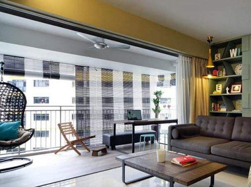 原来阳台客厅打通装修空间变大这么多,怪不得大家都打通了!