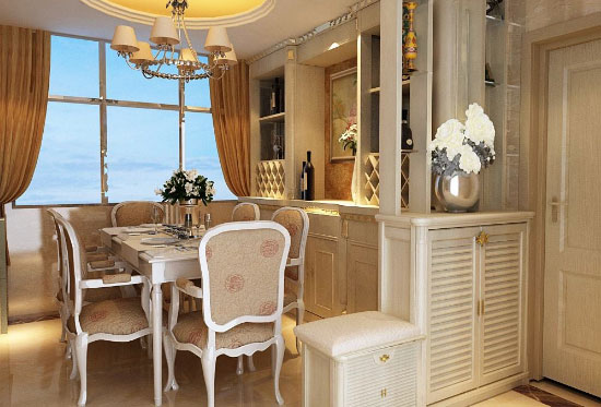 带柜子的餐厅装修案例太漂亮,这才是你要的餐厅装修效果吧!