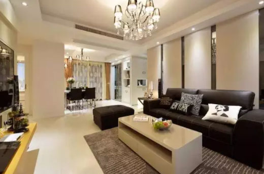 90平米两房现代风格装修很大气，看过的朋友都说有品味！