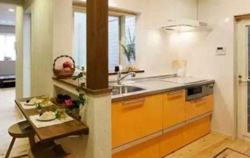 厨房餐厅一体式装修设计，家里空间小的记得要看哦！