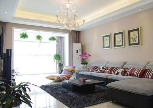 朋友家小三房装修超暖心,客厅墙面乳胶漆颜色超漂亮!