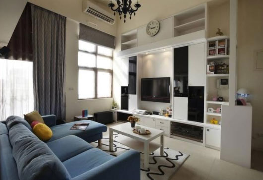 58平米的小复式房装修,楼梯这样装实在太实用了!