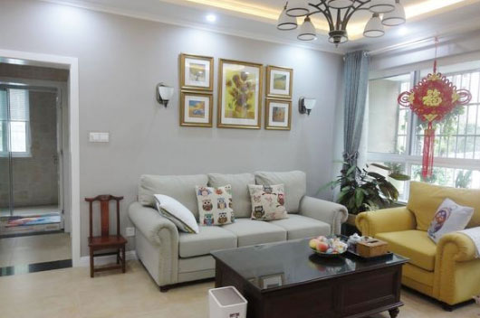 厨房餐厅一体式设计的两房，现代风格装修让人刮目相看！