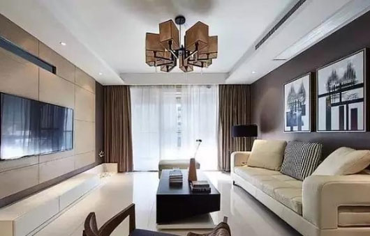 现代简约风格两房装修时尚稳重，卫生间格外清爽！