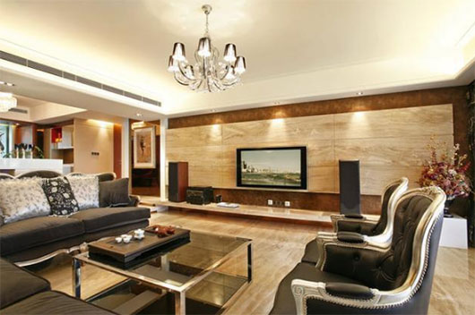 180平米四房装修奢华大气,电视背景墙令人过目不忘!