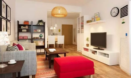 装修预算少,两房装修没吊顶墙面刷白,邻居却说好看!