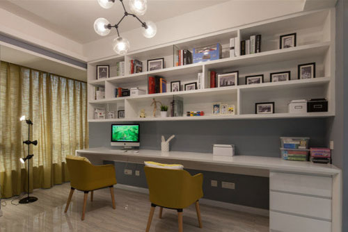 实用漂亮的书房装修案例,为小朋友创造良好学习环境!