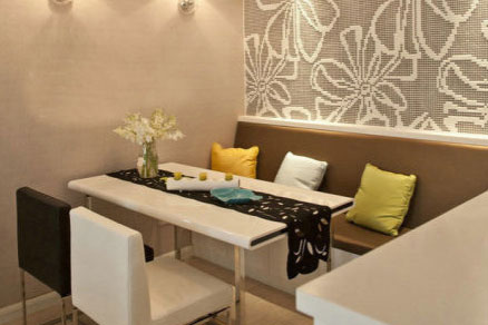 小户型装修首选卡座式餐厅装修设计，小巧温馨不占地方！