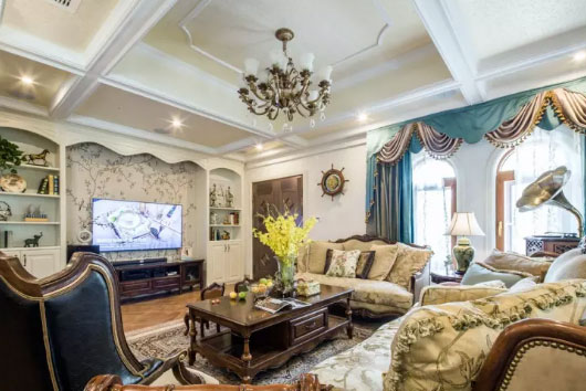 奢华大气的美式别墅装修,优雅舒适中彰显出古典韵味!