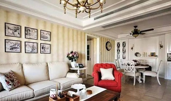 贵族气息的美式风格装修,墙面装饰丰富,豪气逼人!