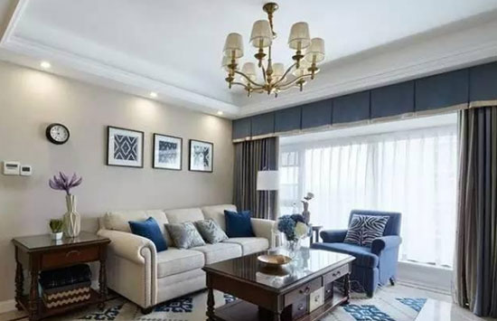 美式风格三房装修,地面瓷砖铺贴真漂亮,简直人见人夸!