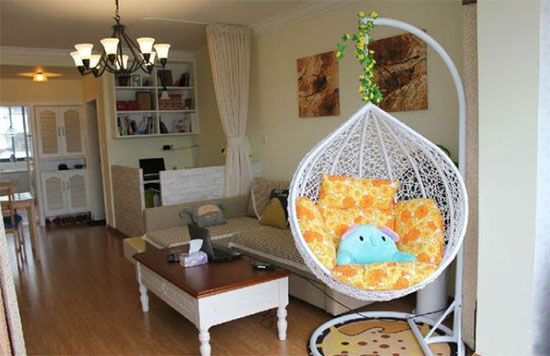 格外温馨的小两房装修,客厅里的小书房太走心了!