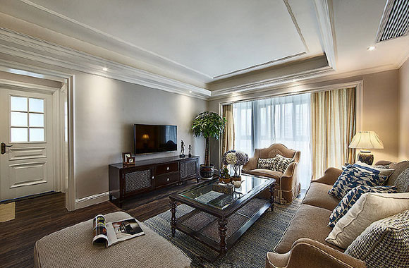 高富帅同事家,简约美式风格三房装修,大家羡慕不已!