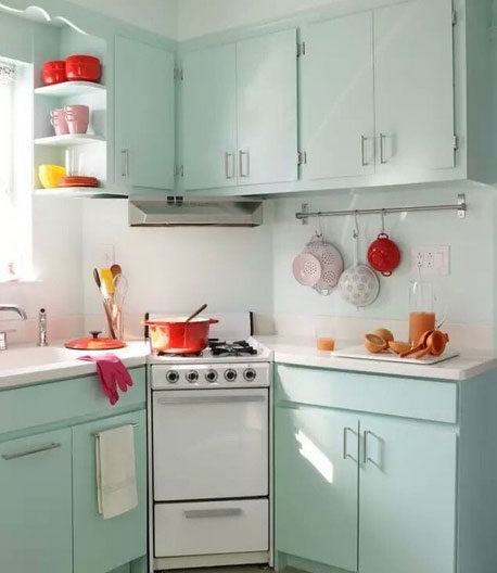 绿意盎然的厨房装修案例,漂亮的厨房装修带来好心情!