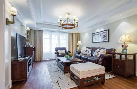 稳重大气的美式风格三房装修,卧室装修很温馨,值得收藏!