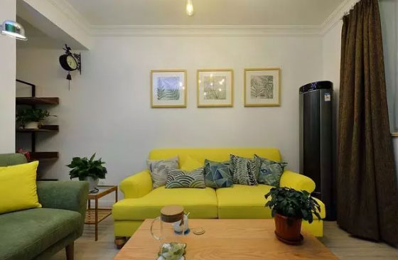 不到60平的一室两厅装修格调清新,浪漫二人世界!