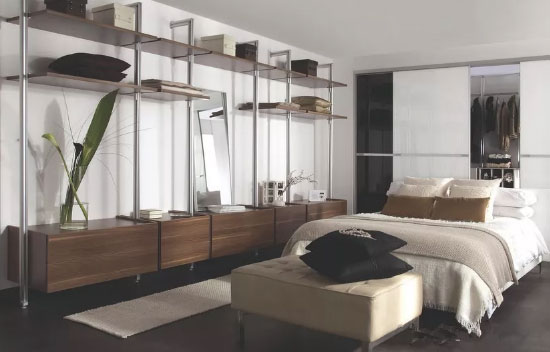 传统衣柜太普遍?卧室太小不能装衣柜?那就选开放式衣柜!