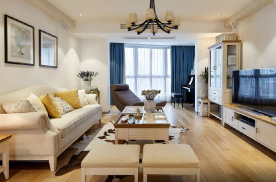 地中海风格三房装修,老公打碎瓷砖铺门口,装修效果让我哑口无言!