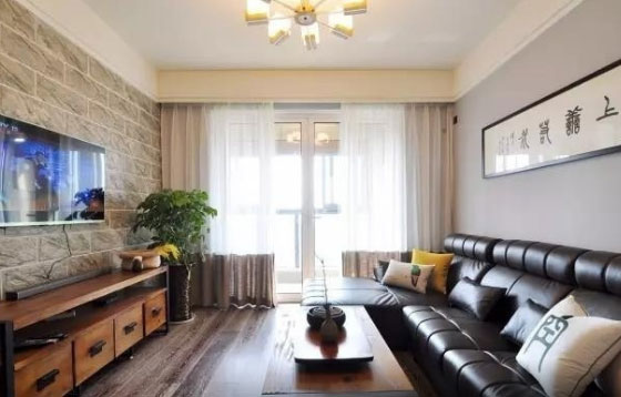 98㎡三房装修简洁实用,全屋木地板加开放式衣柜,真会省钱!