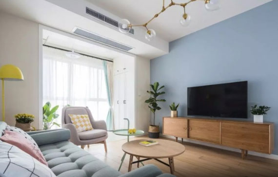 80㎡北欧风两房装修很漂亮,半开放式厨房装修,你见过吗?