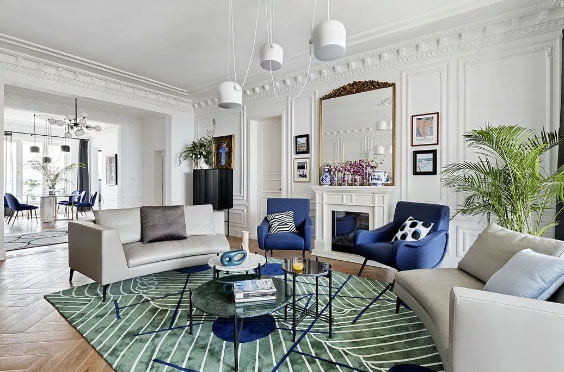 浪漫法式风格豪宅装修,PU线条提升空间美观性,太漂亮了!