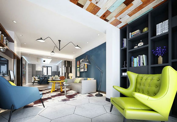 老公硬要混搭风格装修三房,地面贴六边形瓷砖,完工发现真漂亮!