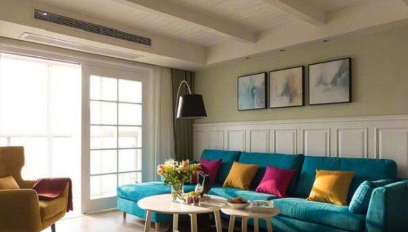 舒适的简约美式风格装修,阳台装顶天立地柜非常实用,晒晒!