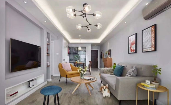 紧凑的现代风格三房装修，阳台装修真漂亮！卧室虽小却很实用！