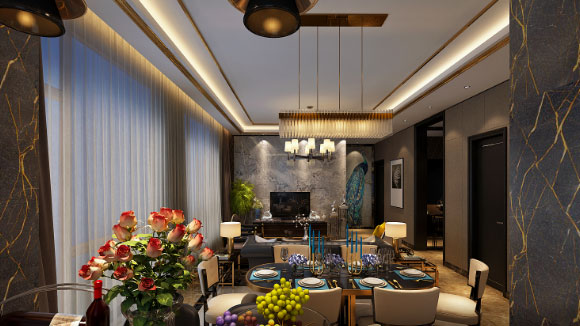 现代风格装修设计效果图，混搭后的效果居然如此奢华有质感！