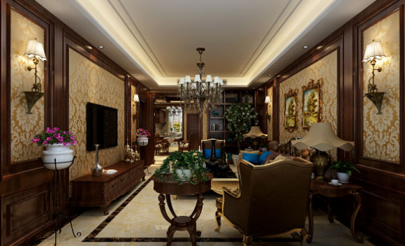 传统美式风格装修经典再现,色彩深沉却有着贵族般的家居体验!