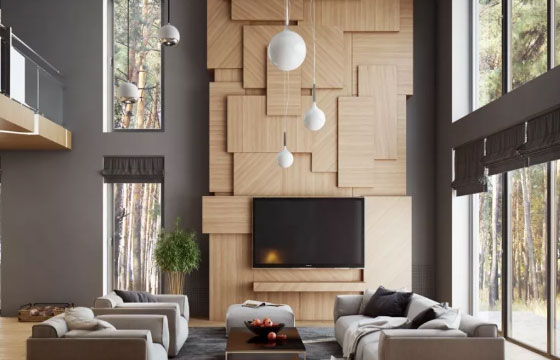 造型奇特的电视背景墙装修,营造个性家居空间!值得拥有!