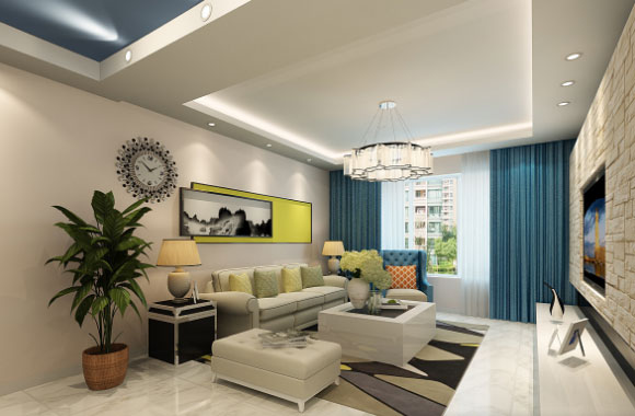 有点混搭的现代风格三房装修效果图，开放式厨房餐厅真实用！