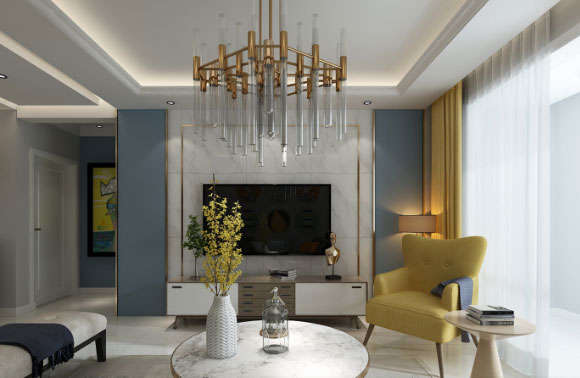 138㎡轻奢风格装修设计效果图，有品位的灰色个性家居空间！