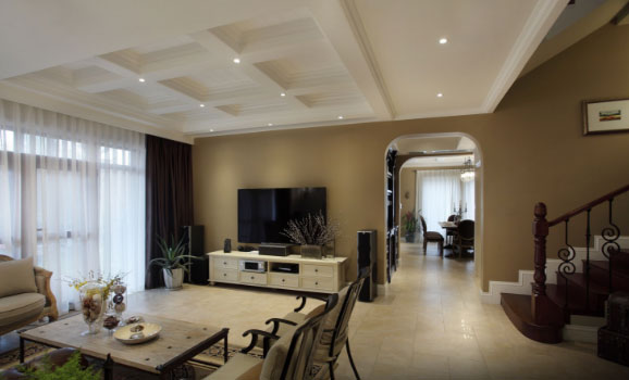 比较传统的180㎡美式风格装修,感受美式贵族奢侈的家居生活!